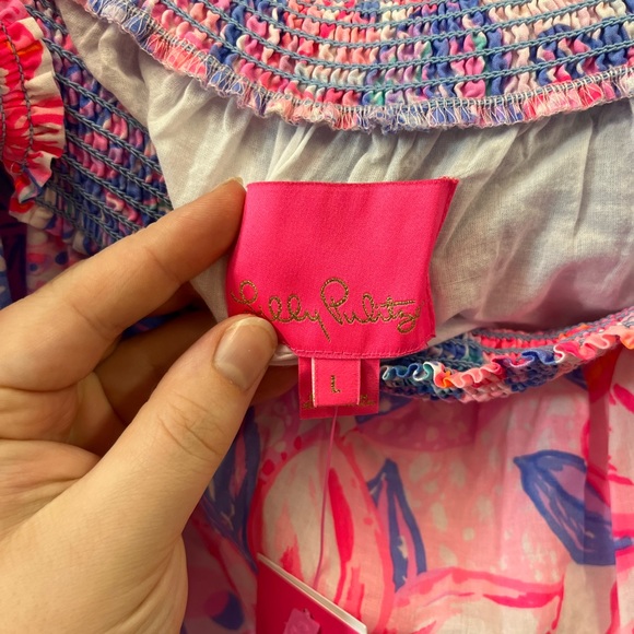 NWT LILLY PULITZER Dezi Off-The-Shoulder Maxi Dress - Picture 5 of 12